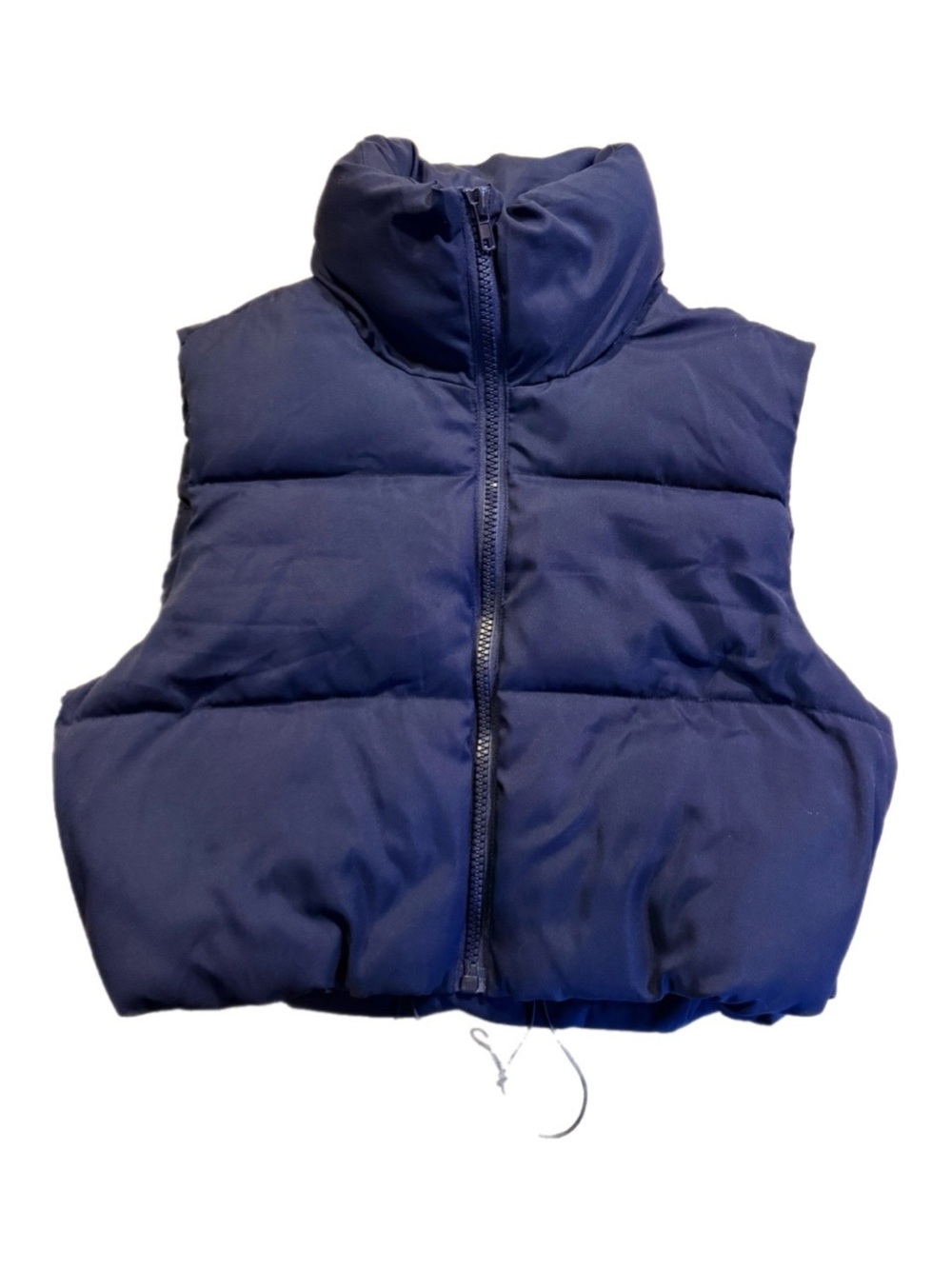 Merokeety Women’s Navy Blue Puffer Vest – Size Small | Hooded Zip-Up